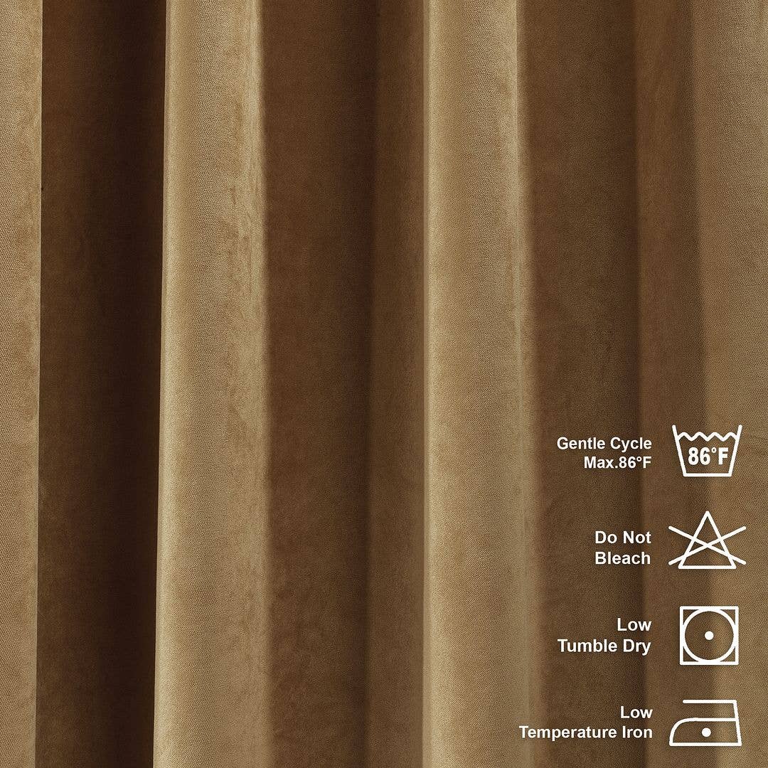 Bes Home Design – Engroshandel Gardin – 100 tommer brede og ekstra lange matterede fløjlsgardiner i specialmål12