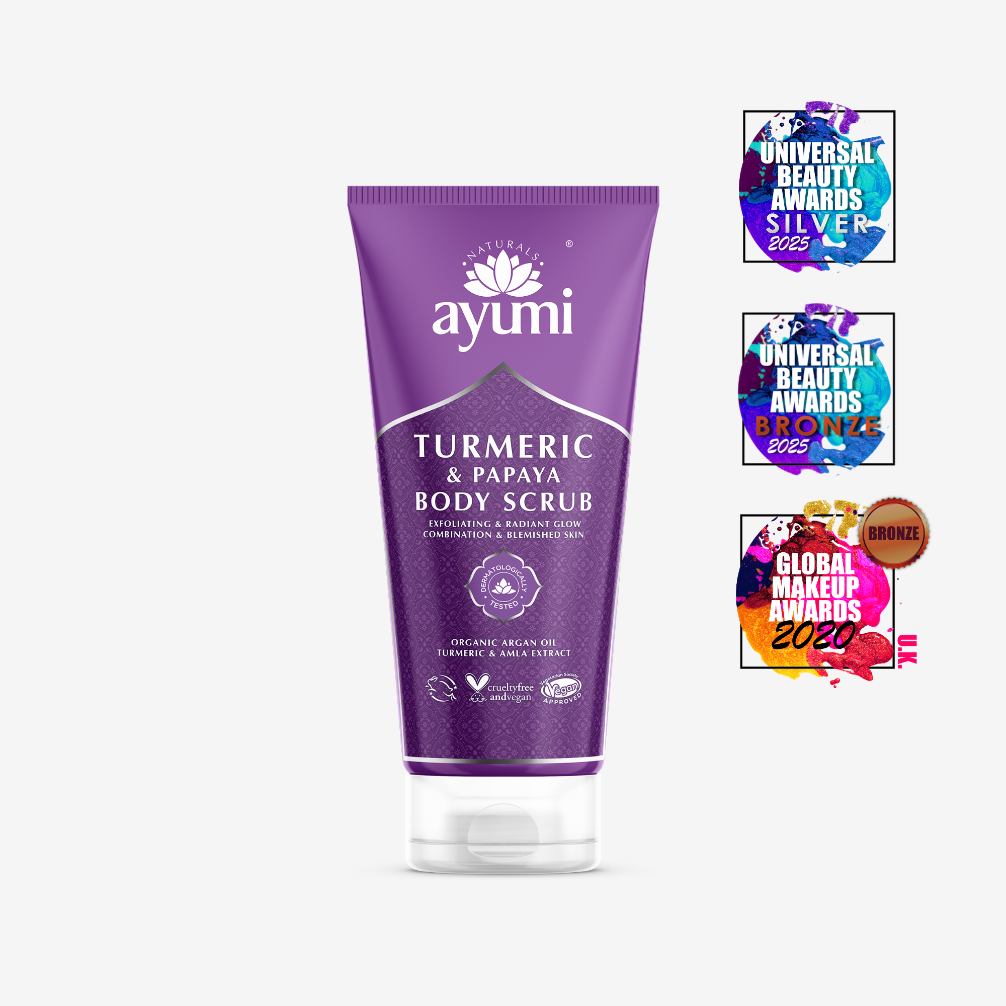Ayumi Naturals – Großhandel Körperpeeling – Kurkuma- und Papaya-Körperpeeling0