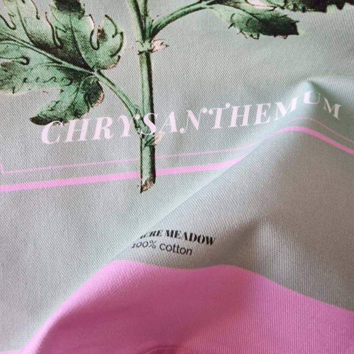 Six Acre Meadow – wholesale Tea towel – Organic Cotton Indian Chrysanthemum Print Tea Towel3