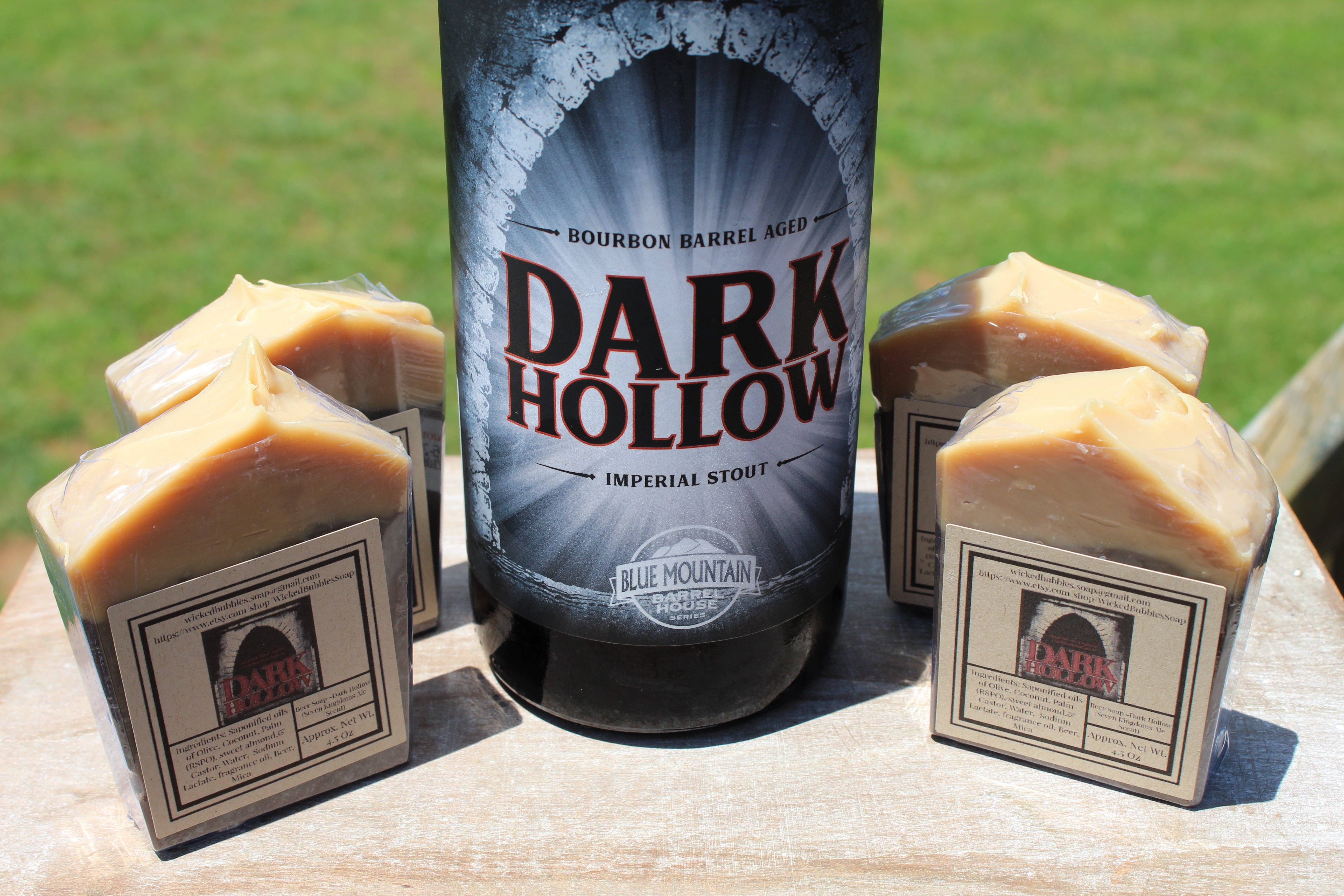 Wicked Bubbles LLC - Wholesale Bar Soap - Blue Mountain Brewery - Dark Hollow beer soap1