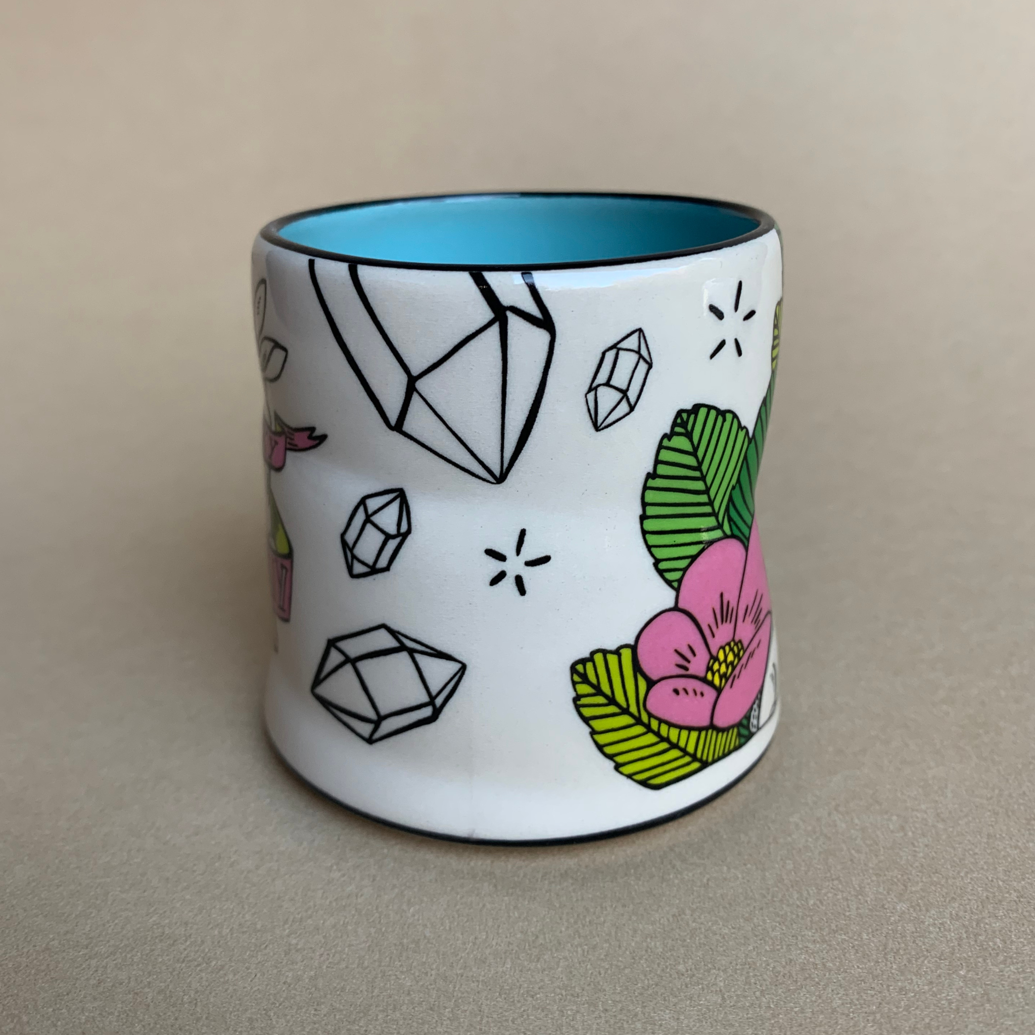 The Bowl Maker - Wholesale Coffee/Tea Cup - Lucky Bunny Cup - Medium Ceramic Mug3