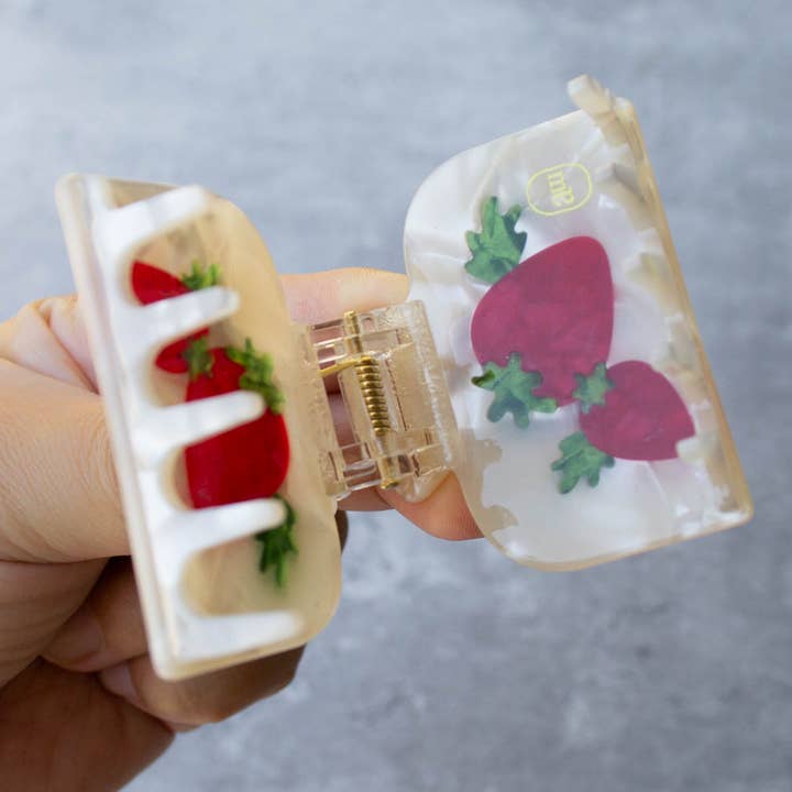 Eco Strawberry Farm Handmade Hair Claw Clip for wholesale on Faire2