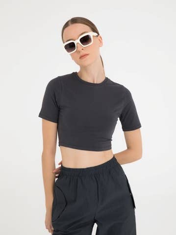 Cotton Crop Top for wholesale by SHEISMONO