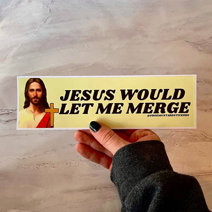 Frog Mustard Stickers - Wholesale Sticker - Jesus would let me merge