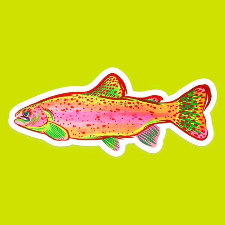 Sticker « Rainbow Trout » pour la vente par Paige Poppe Art