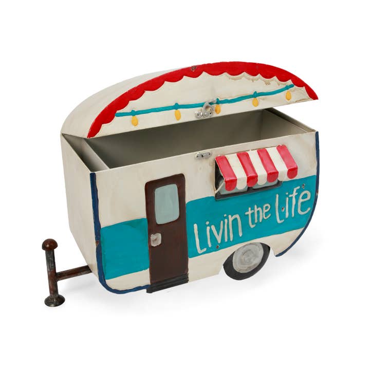 The Gerson Companies - Wholesale Cooler/Cooler Bag - 25.5 in. Metal Antique Camper Ice Chest