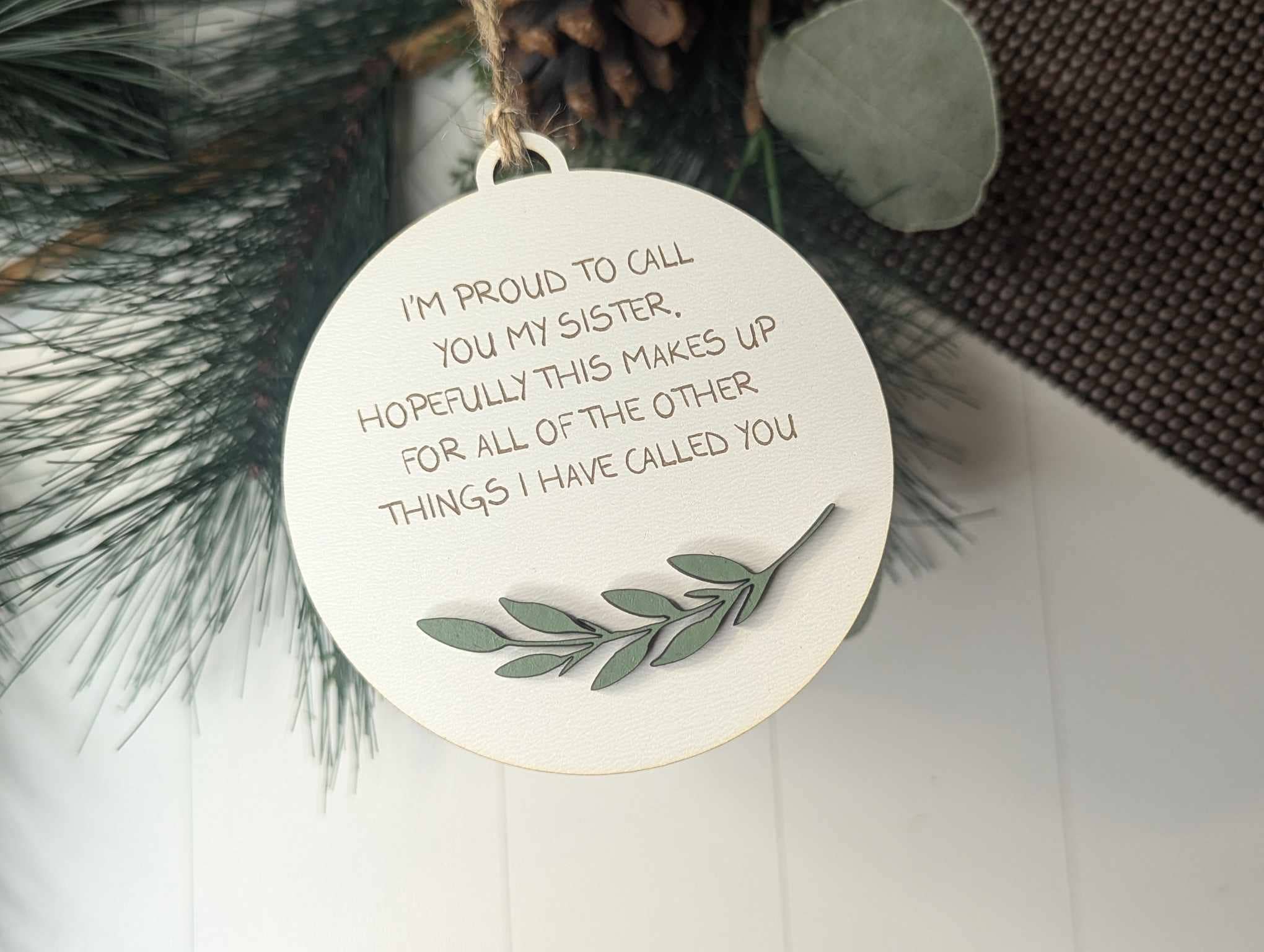 Richer Design Co. - Wholesale Ornament - Funny Brother Sister Christmas Ornament 1