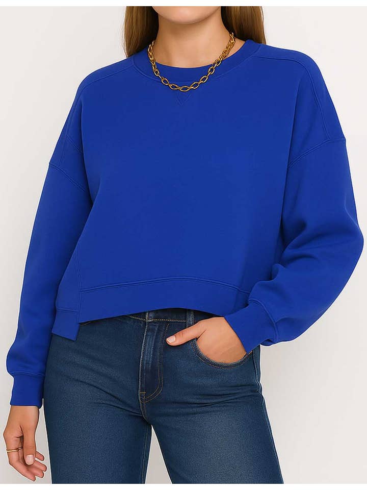 Sweetkama – Großhandel Sweatshirt – Damen – Einfarbiger Kurzpullover für Damen SKT52320