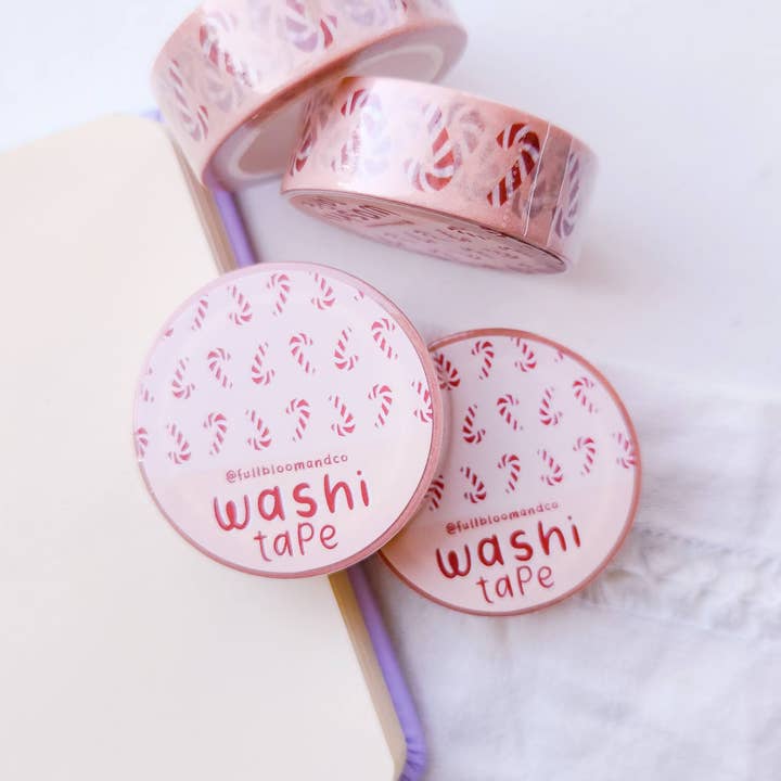 Full Bloom and Co. – Fita Washi por atacado – Fita Washi Natalina com Bengalas Doces4