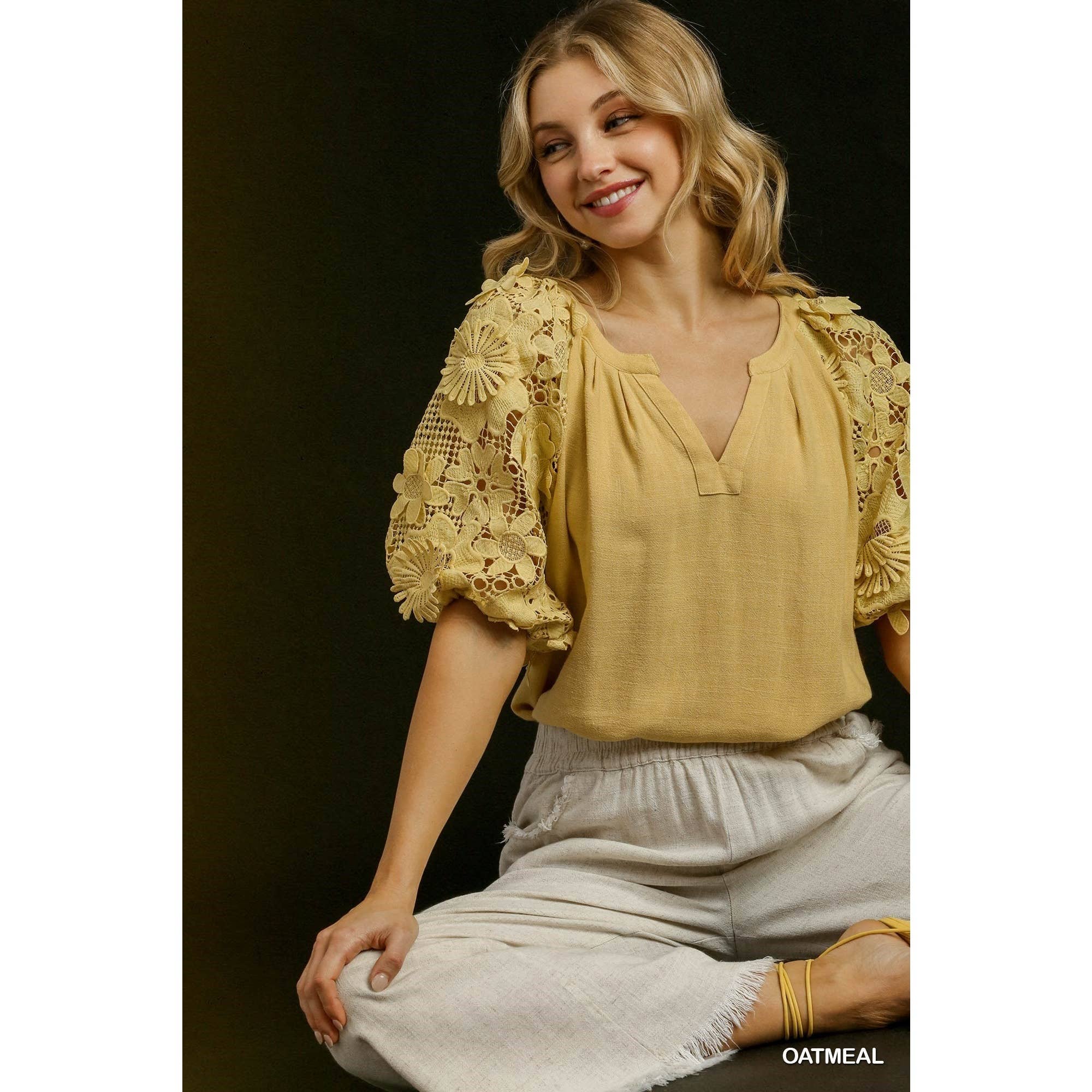 STYLE USA – Großhandel Hose – Damen – Hose aus einer Leinenmischung mit elastischem Bund5