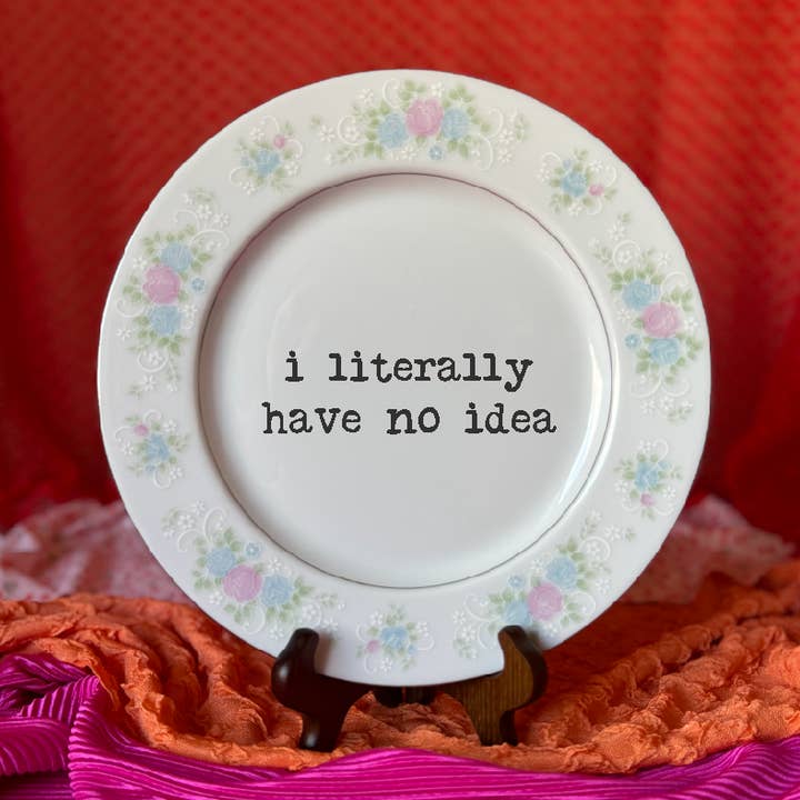 Återanvända roliga tallrikar, bokstavligen ingen idé, presentbutik för wholesale av pretty little creeps