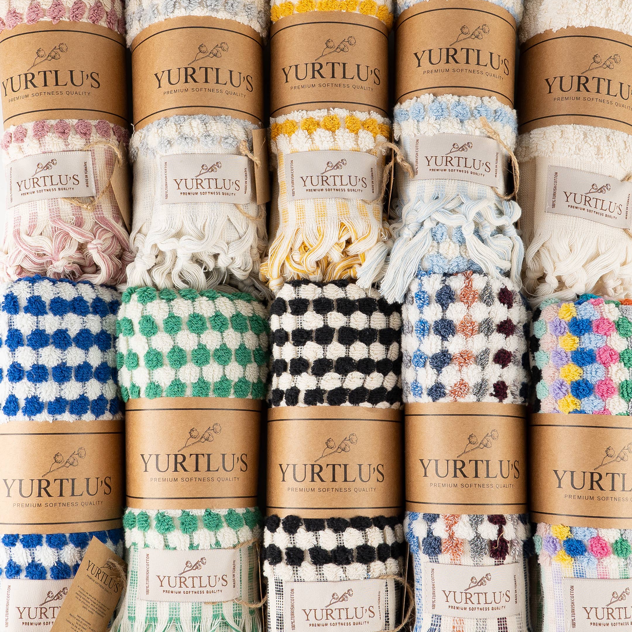 YURTLUS - Wholesale Hand Towel - YURTLU'S Bubble Series  Hand Towel 18x 37,Soft Thick Towel, Kitchen Towel - Mix 27