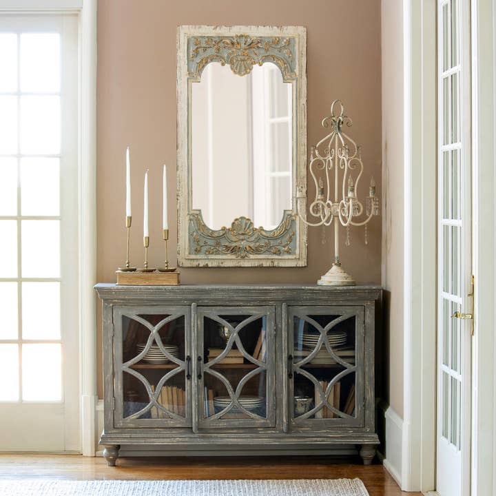 Park Hill Collection - Vente Miroir mural - Miroir en bois sculpté Coquille4