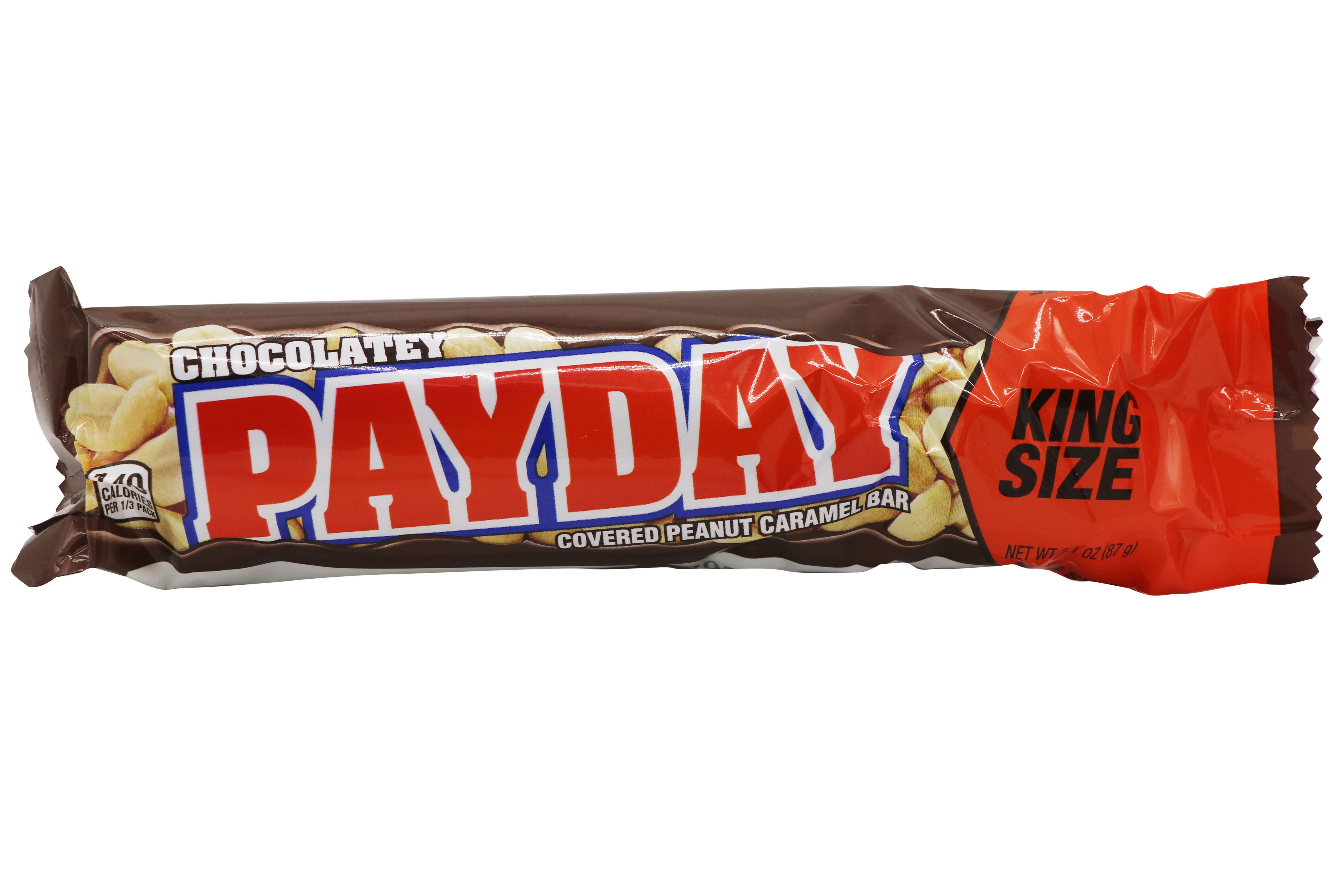 Grandpa Joe's Candy Shop - Wholesale Chocolate Bar - Payday Bars Chocolate King Size, 3.1oz, 18ct Case1