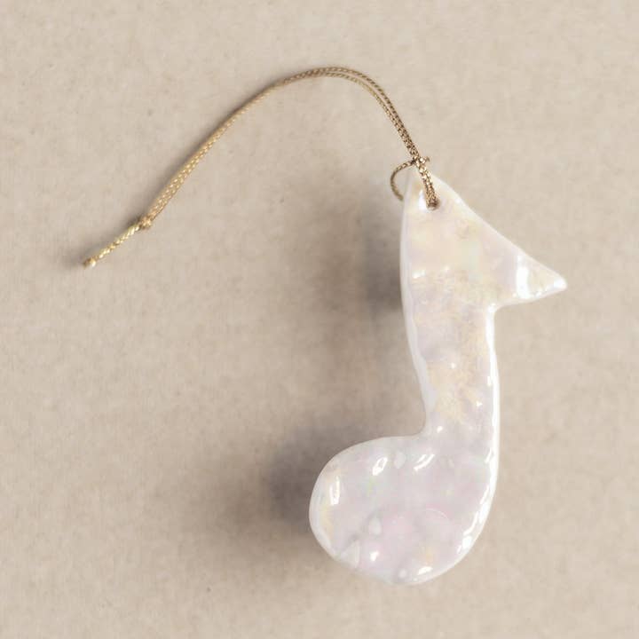 Decorazione in porcellana per note musicali per la vendita all'ingrosso da parte di Melodie Grace Pottery