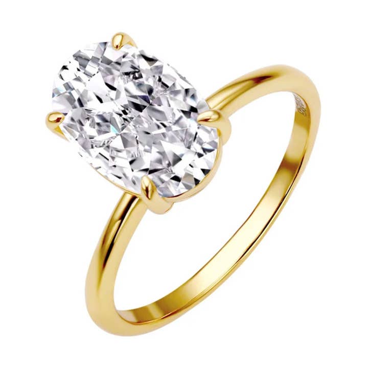Bague à coupe ovale pour la vente par Glam Bar Bazaar