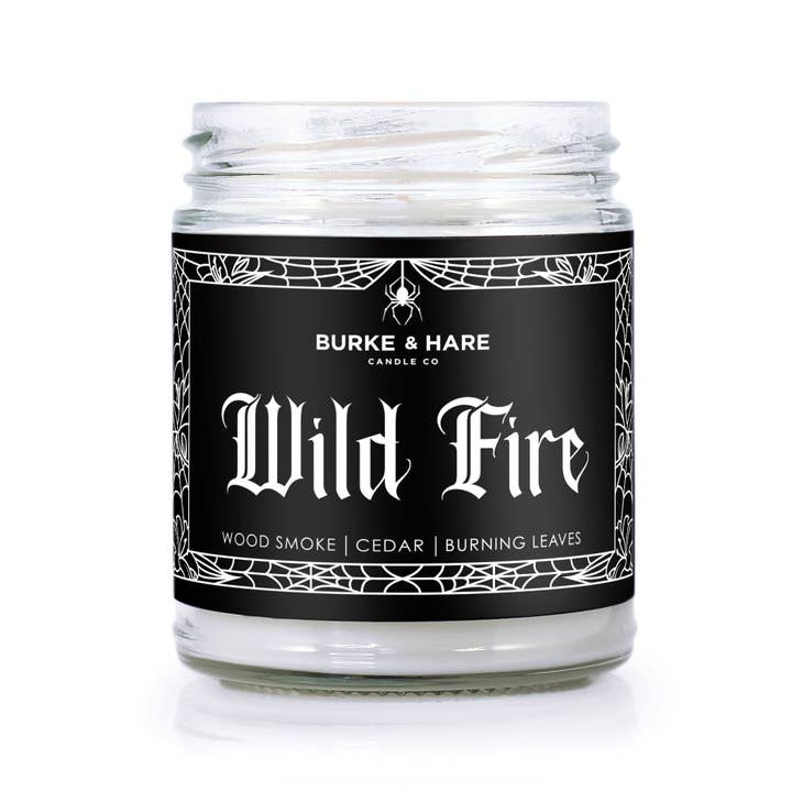 Burke & Hare Co - Wholesale Jar/Filled Candle - Bonfire Scented Candle - Wild Fire - Campfire