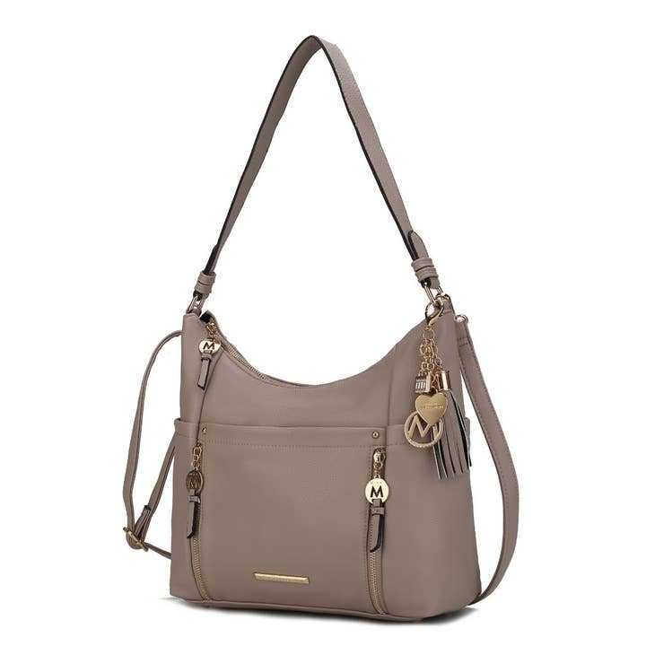 MKF Collection - Venta al por mayor Bolso con correa - Mujer - bolso de hombro de mujer de cuero vegano rubí de Mia K