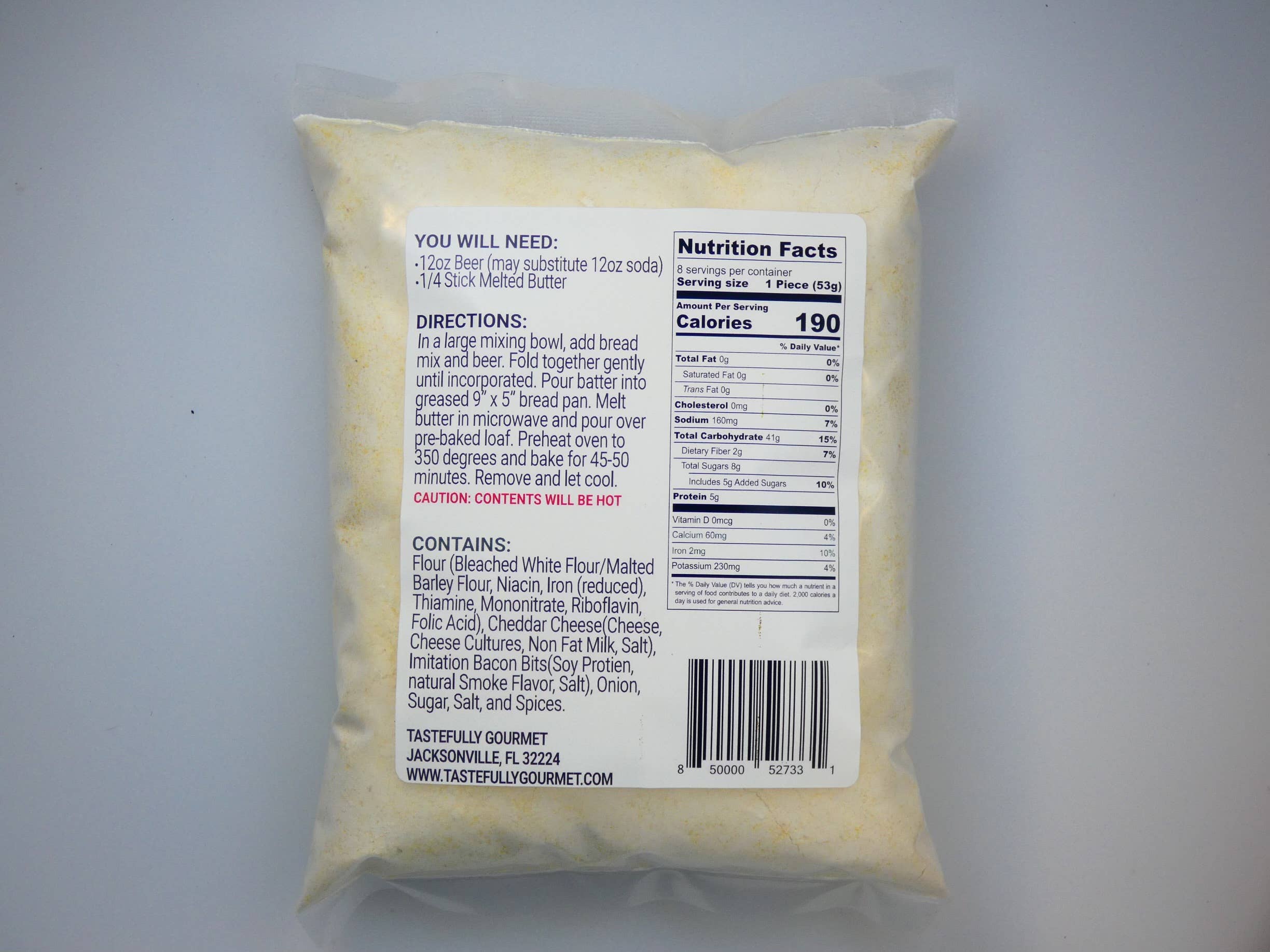 Tastefully Gourmet - Vendita all'ingrosso Preparati per pane - Preparato per pane alla birra e pancetta cheddar1