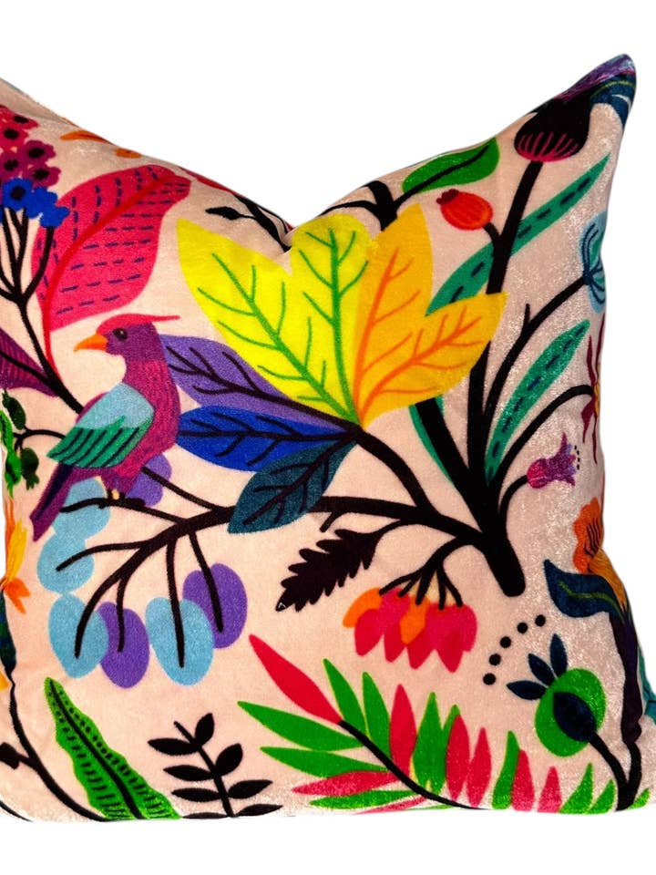 Otomi Silk Velvet Pillow Cover for wholesale by Winton and Waits