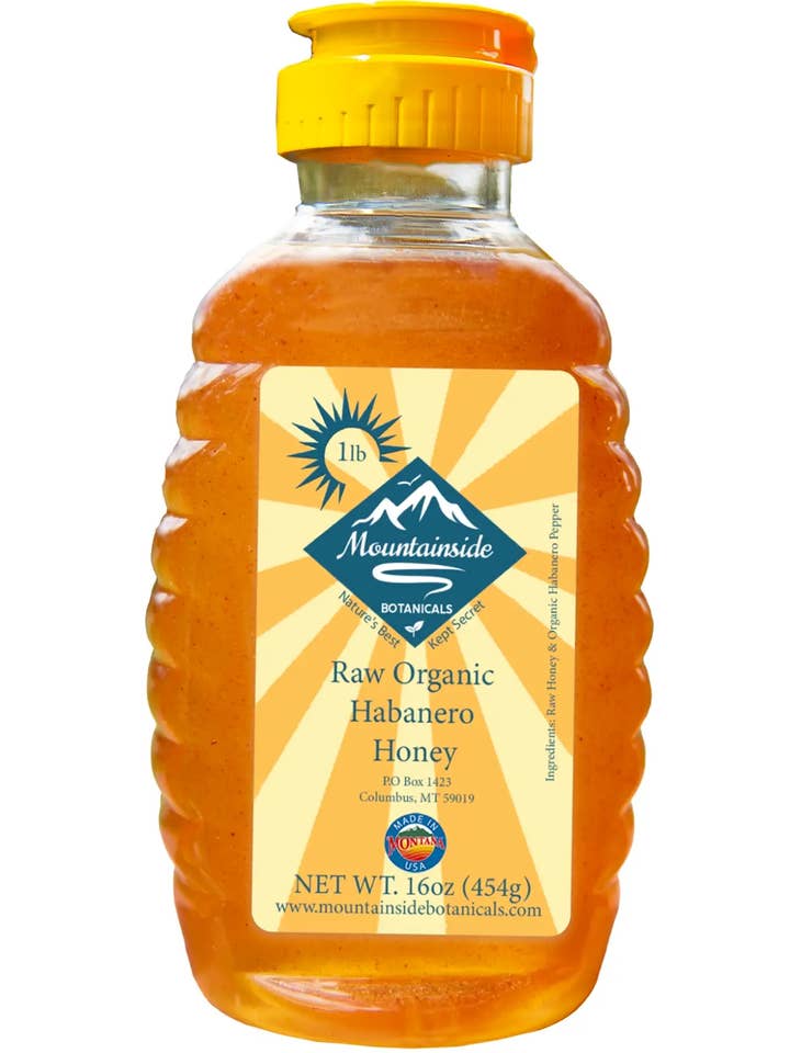 1 lb Raw Organic Habanero Honey for wholesale by Mountainside Botanicals