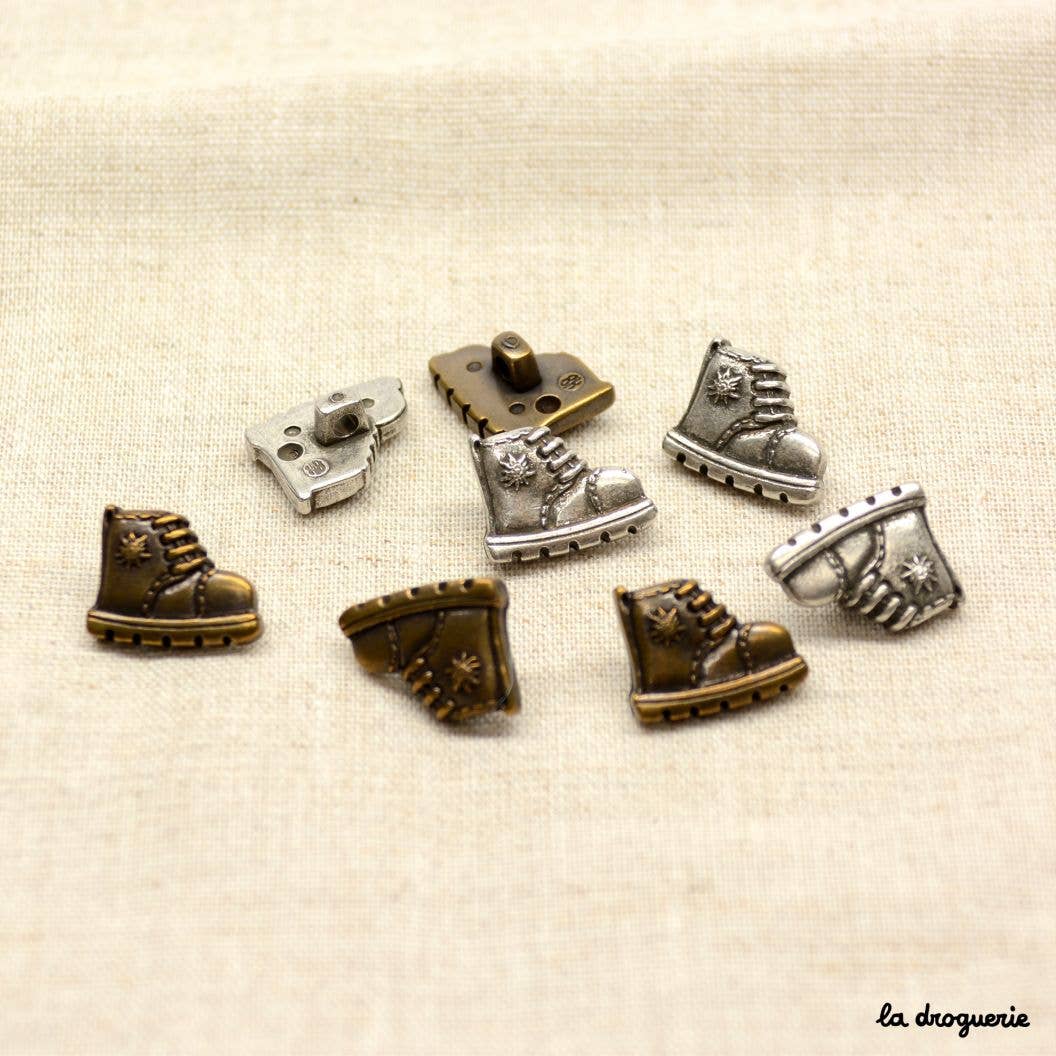 LA DROGUERIE - Vente Bouton à coudre/bouton-pression - Bouton "Randonnée brodequin" 18 mm1