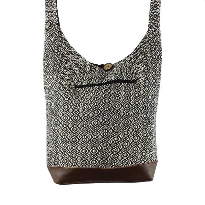 Vävd etnisk shopper diamantmönster axelväska för wholesale av Tribal Trade GmbH