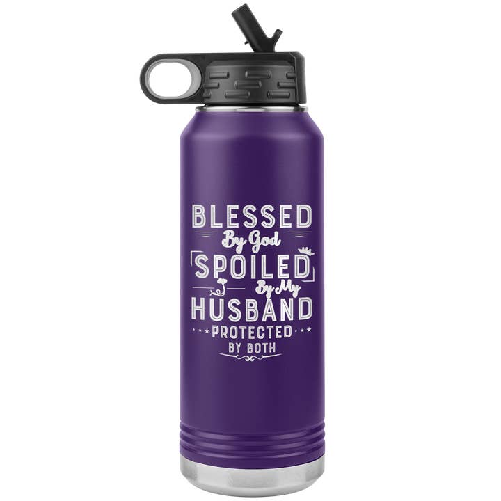 LA Shirt Company - Wholesale Water Bottle - Blessed By God - 32OZ WATER BOTTLE INSULATED11