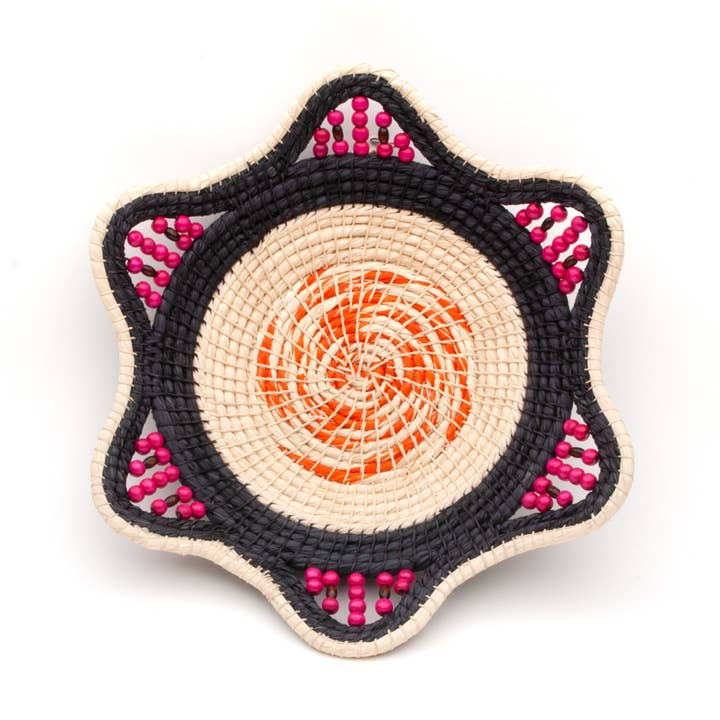 Ônix com espiral laranja - Comércio Justo e Feito à Mão por Artesão da Amazônia Peruana por atacado de Amazon Ecology