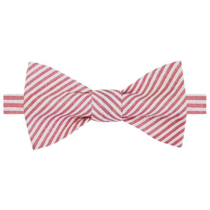 Jacob Alexander - Wholesale Bow Tie - Men’s - Men's Seersucker Striped Bow Tie29