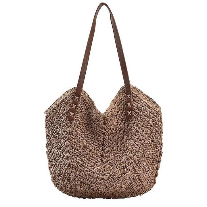 UZ Wholesale Store - Wholesale Beach Bag - Crocheted Straw Handbag - Perfect for Women's Vacation
