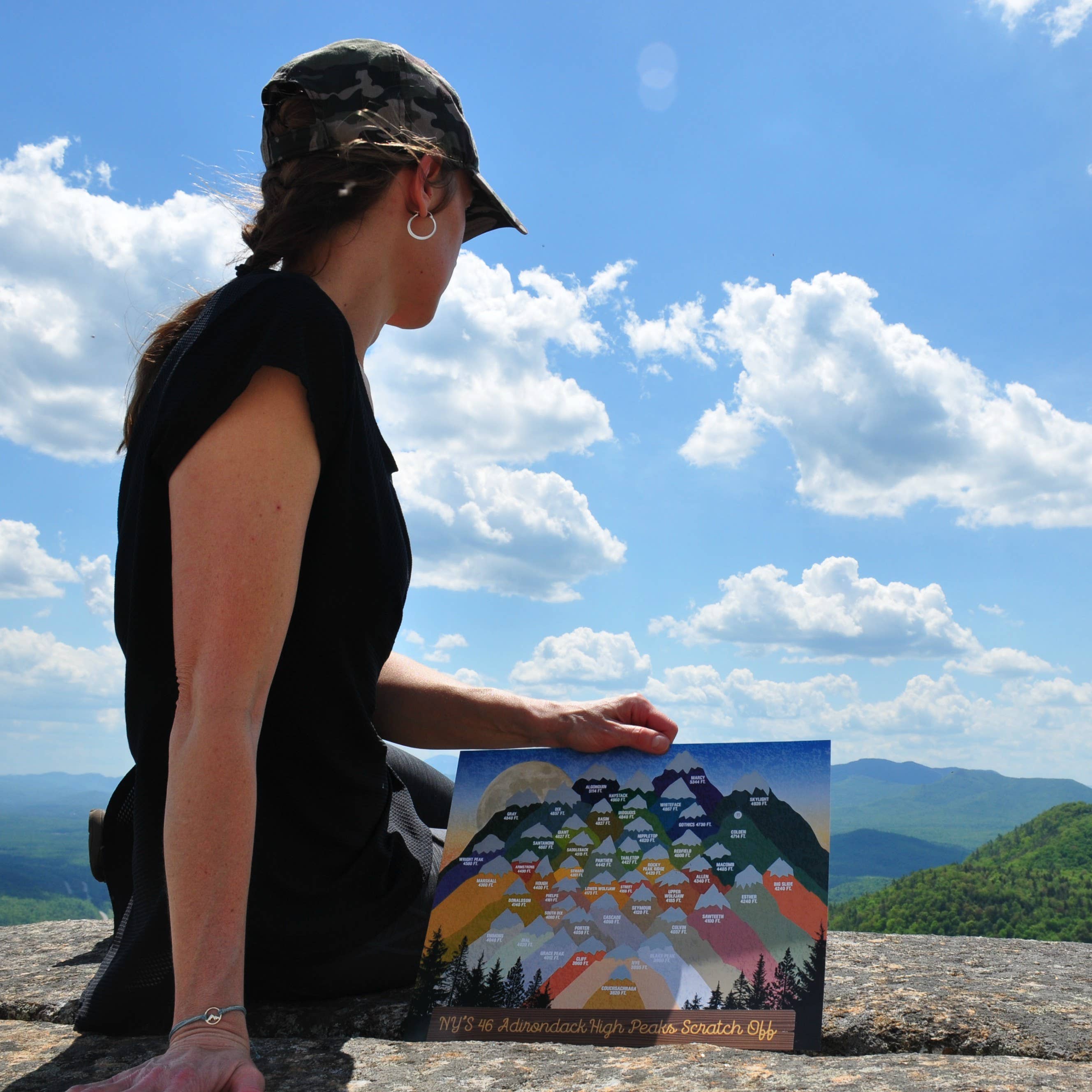 REMOVED BRAND - Wholesale Poster - NY'S Adirondack 46 High Peaks Hiking Scratch Off6