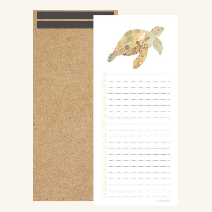 Watercolor List Notepad | Sea Turtle for wholesale by Maria DeVito Palmer Designs LLC