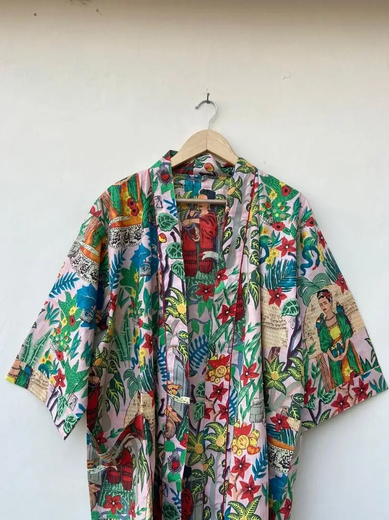 GYPSY STUDIO – wholesale Robe – Women's – Bath Robe Cotton Robe Cotton Kimono Indian Pure Cotton Robes2