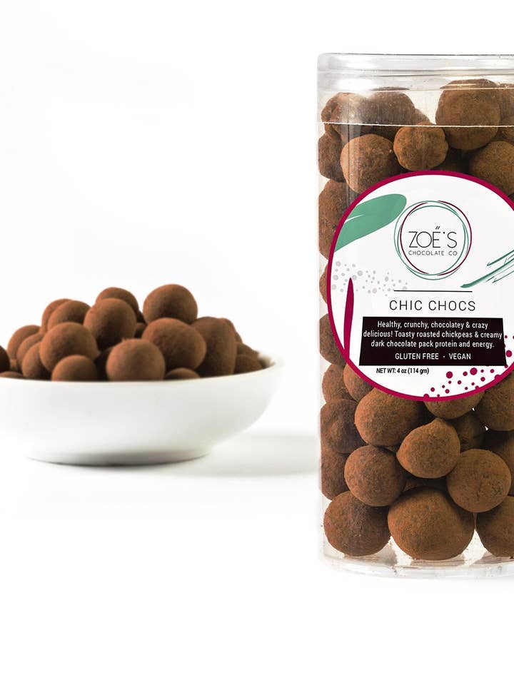 Chocolate Covered Chickpeas for wholesale by Zoe's Chocolate Co