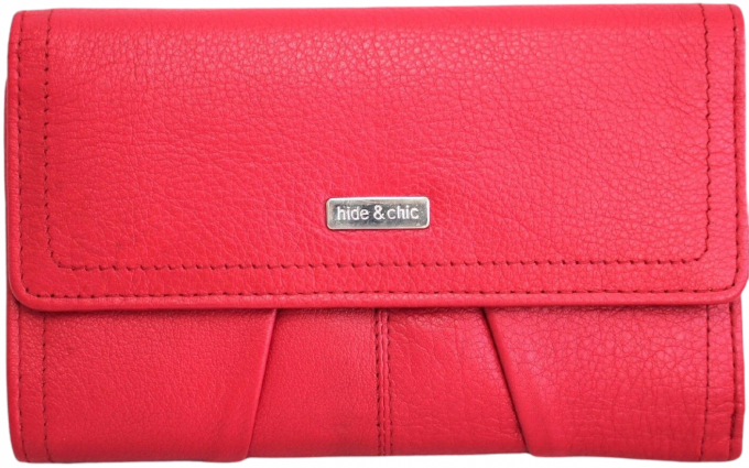 hide & chic – Engroshandel Tegnebog - Dame – RFID pung i fuldnarvet koskindslæder. Sort, brun, blå eller rød. Stil nr. 21004 Hide & Chic19