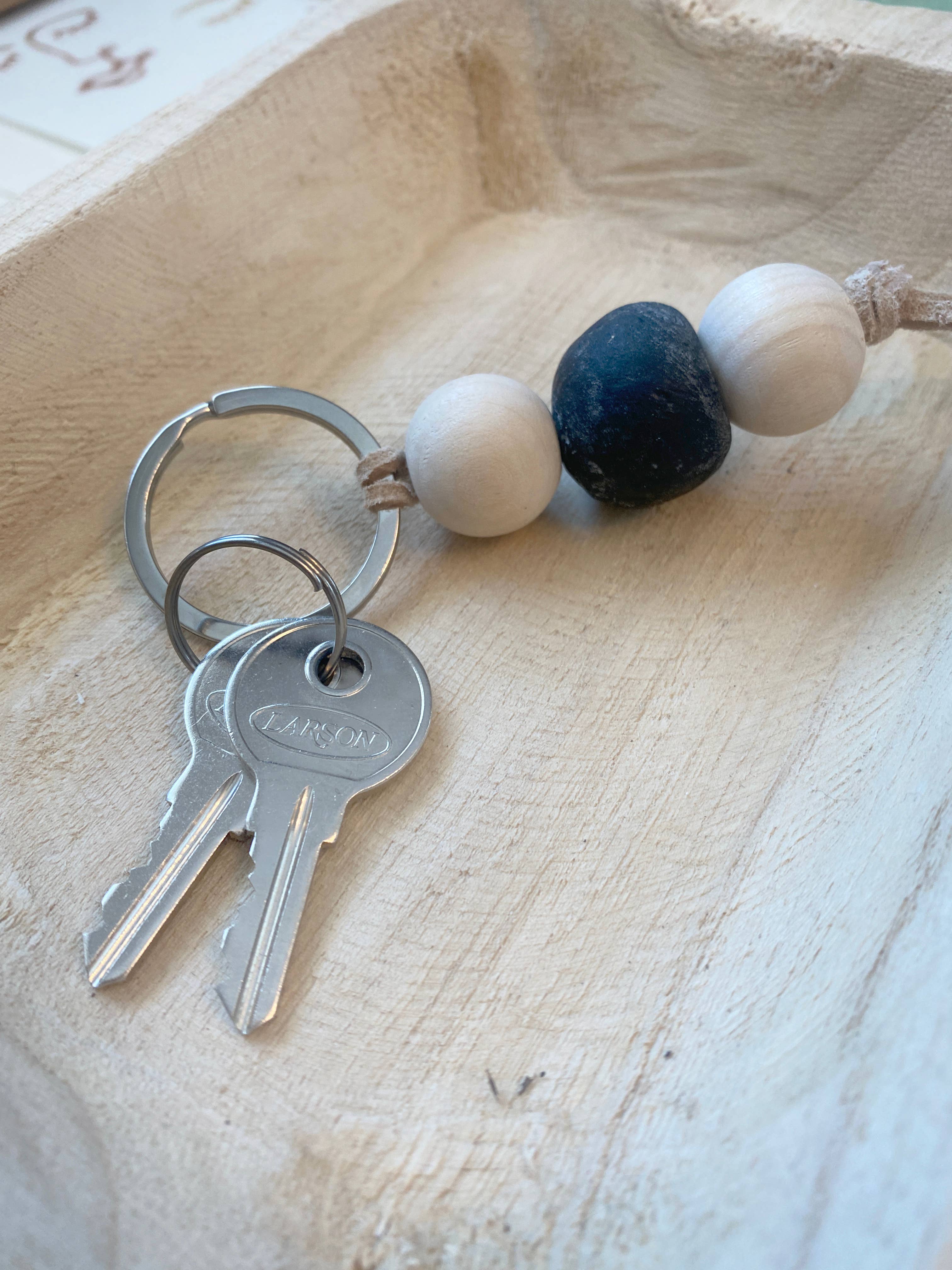 Simply Styled Art - Vente Porte-clés – femme - Porte-clés Boho Perles de Verre de Mer Noire8