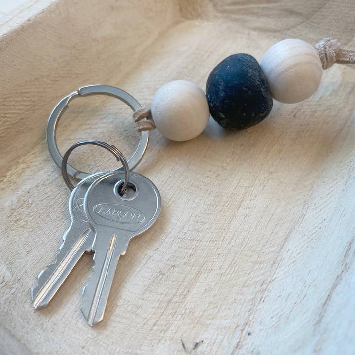 Simply Styled Art - Vente Porte-clés – femme - Porte-clés Boho Perles de Verre de Mer Noire8