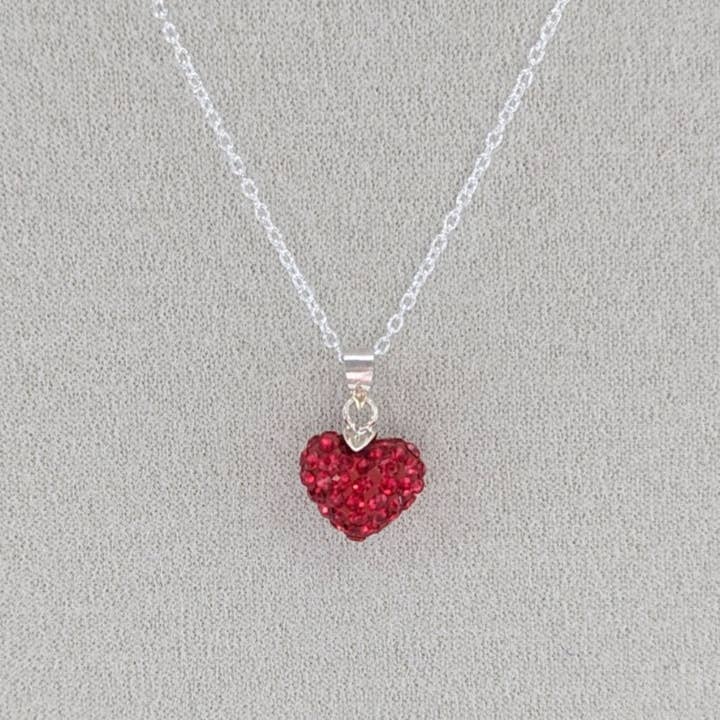 Saraswati Imports - Wholesale Pendant/Charm Necklace - SALE Sweet Heart Swarovski Crystal Pendant Necklace