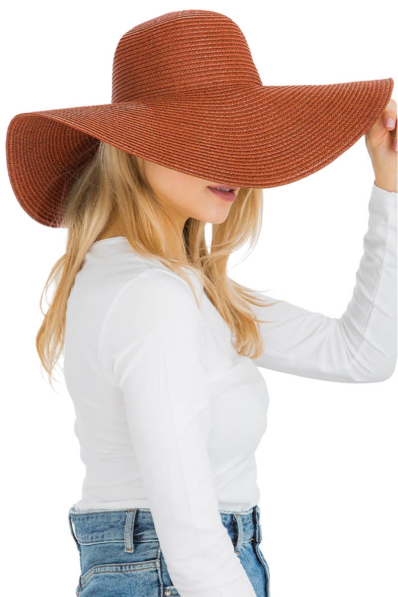 Cap Zone - Venta al por mayor Sombrero de paja - Mujer - Sombrero de sol de paja con tejido apretado, color sólido y ala ancha flexible70