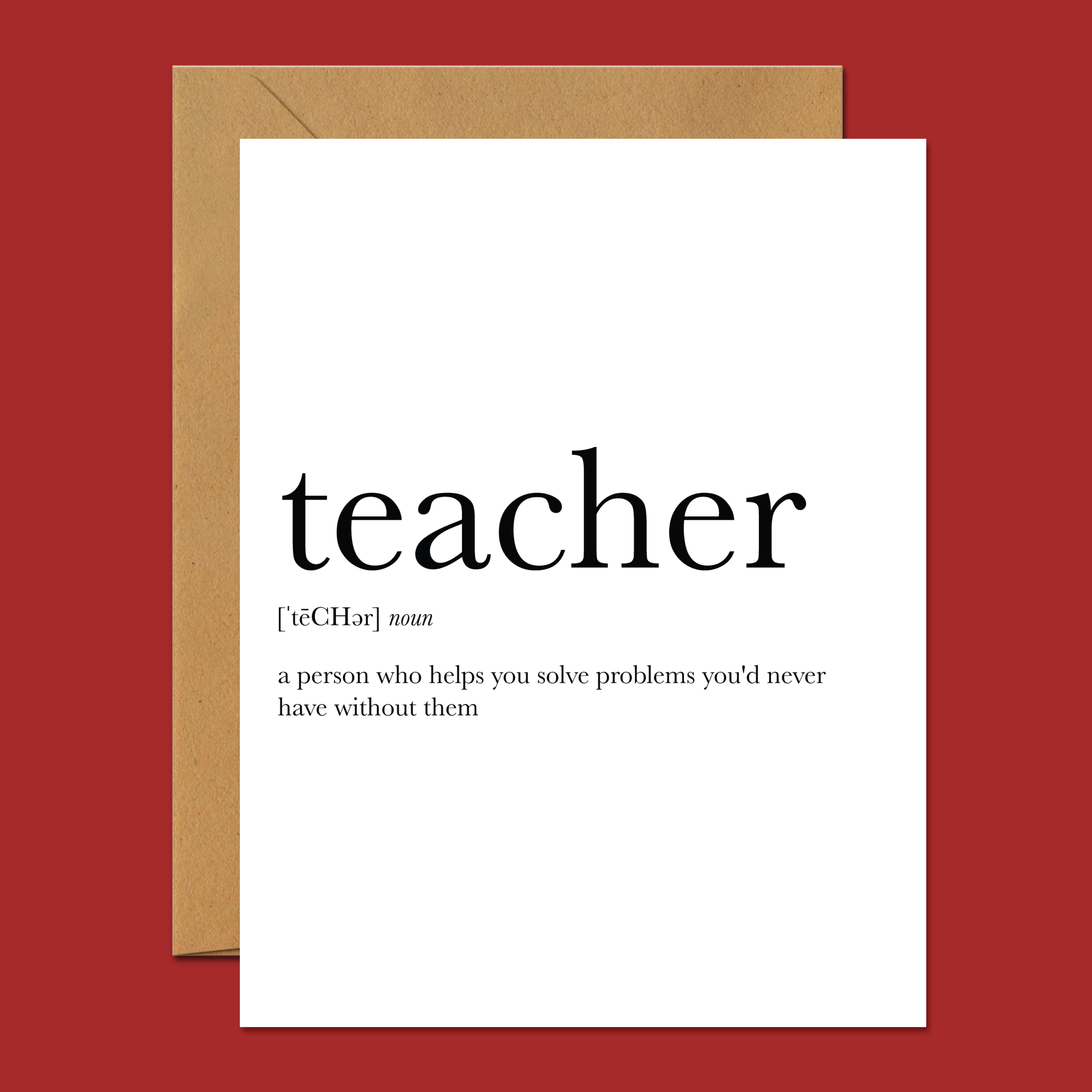 Footnotes – wholesale Teacher/back-to-school card – Teacher Definition - Teacher Appreciation Card1