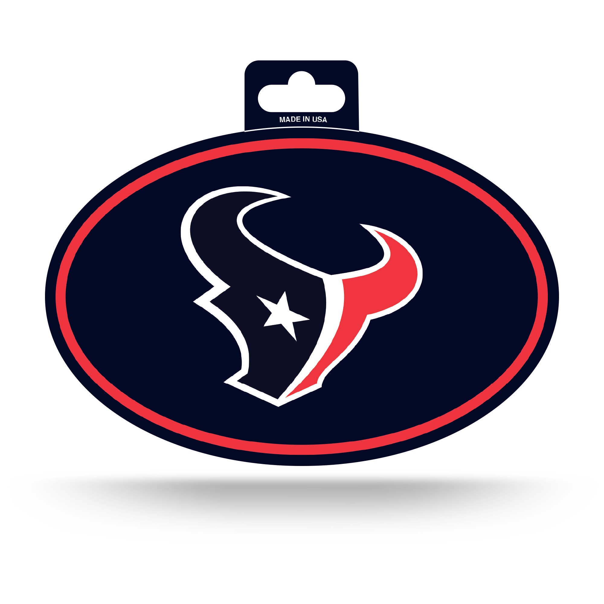 Rico Industries - Vente Autocollant - Autocollant ovale en couleur du logo de l'équipe des Houston Texans de la NFL0