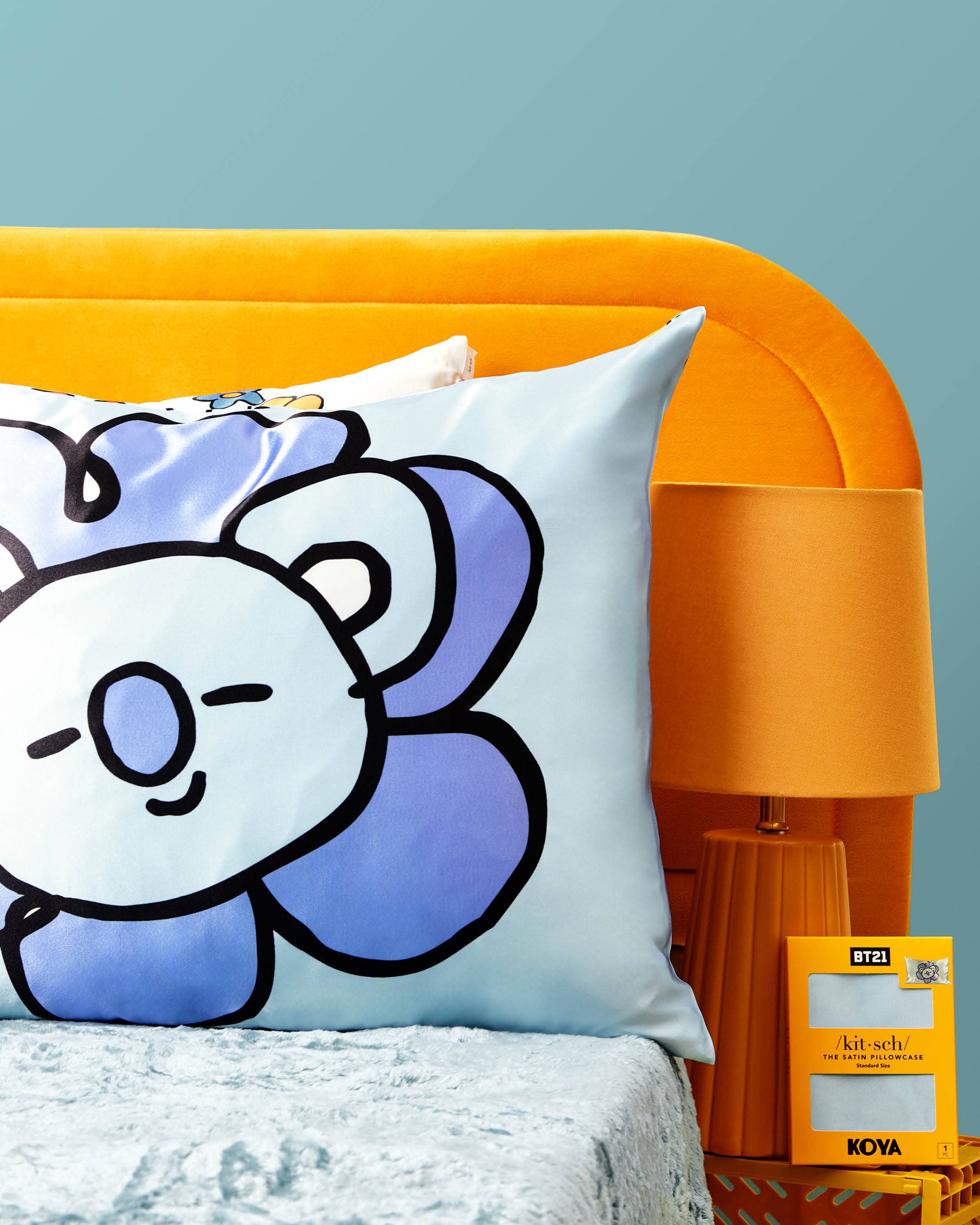 Wholesale BT21 x Kitsch Satin Pillowcase Standard Koya for your store