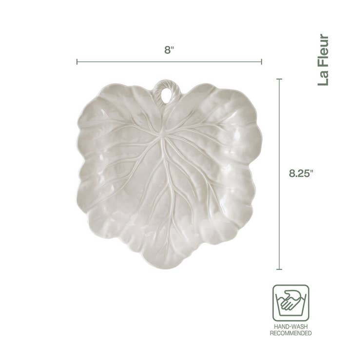 WHITE Fitz & Floyd La Fleur Leaf Dishes S2 Brown Bx Pkg for wholesale on Faire2