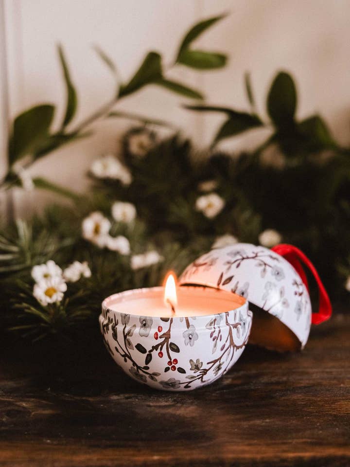 Winter Flower - Christmas Ornament Candle for wholesale by Mimi & August