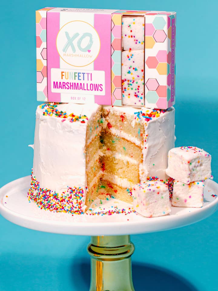 Funfetti Marshmallows / Gluten Free / Peanut Free / Dye Free for wholesale by XO Marshmallow