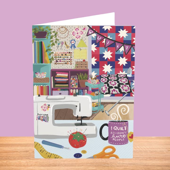 Quilting Greeting Card, Quilt Notecard for wholesale by TabathaSmithQuilting