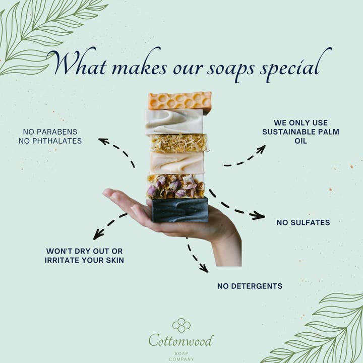 Cottonwood Soap Company - Wholesale Bar Soap - Sea Turtle| cucumber, basil, mint scented handmade soap3