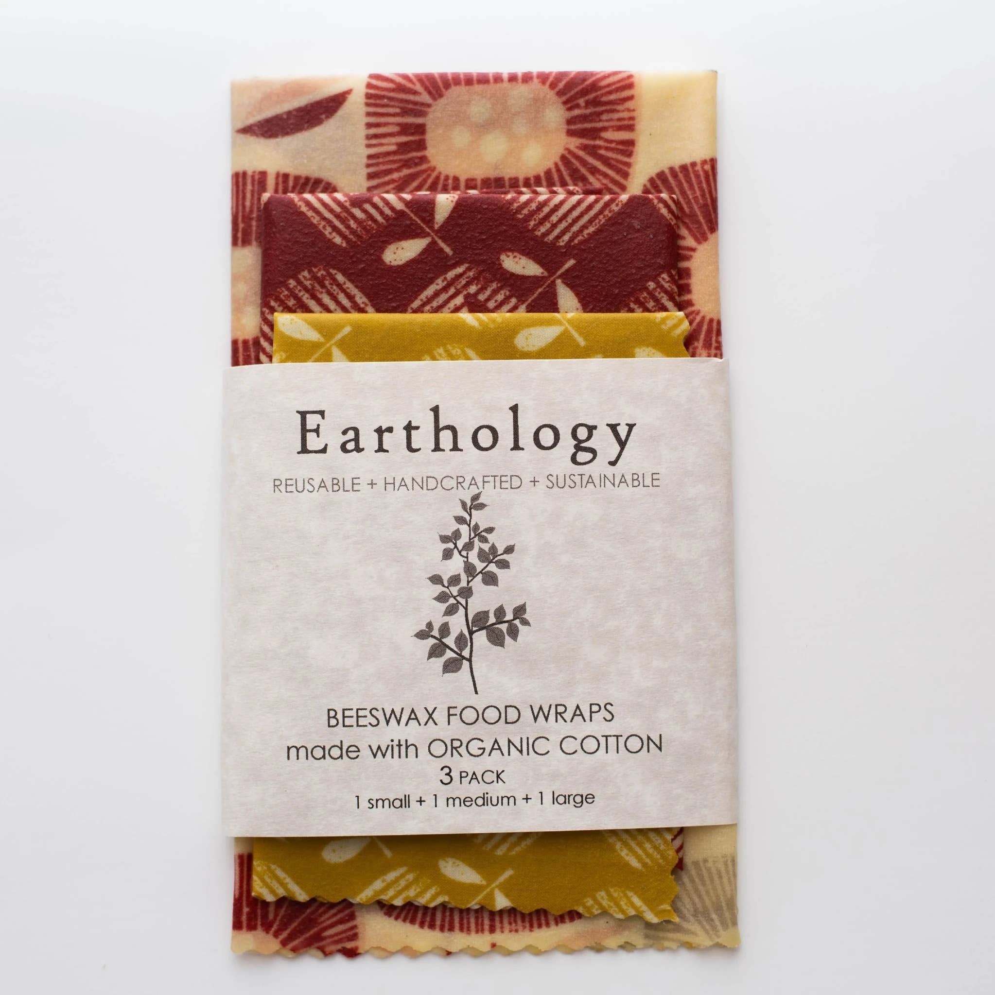 Earthology – wholesale Food storage wrap/bag – 3 Pack Beeswax Wraps1