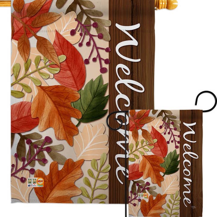 Two Group Flag Co - Wholesale Flag - Autumn Leaves Falltime Harvest Decor Flag3